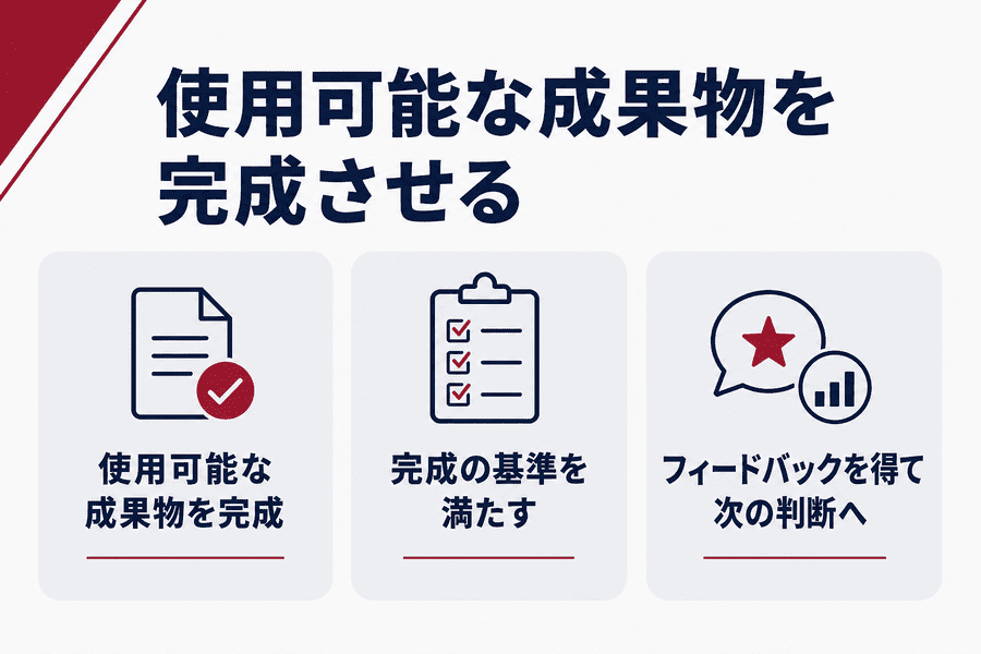 3. 使用可能な成果物を完成させる
