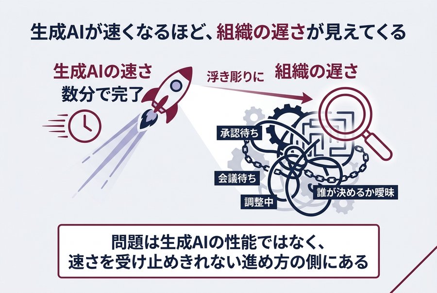 1. 生成AIが速くなるほど、組織の遅さが見えてくる