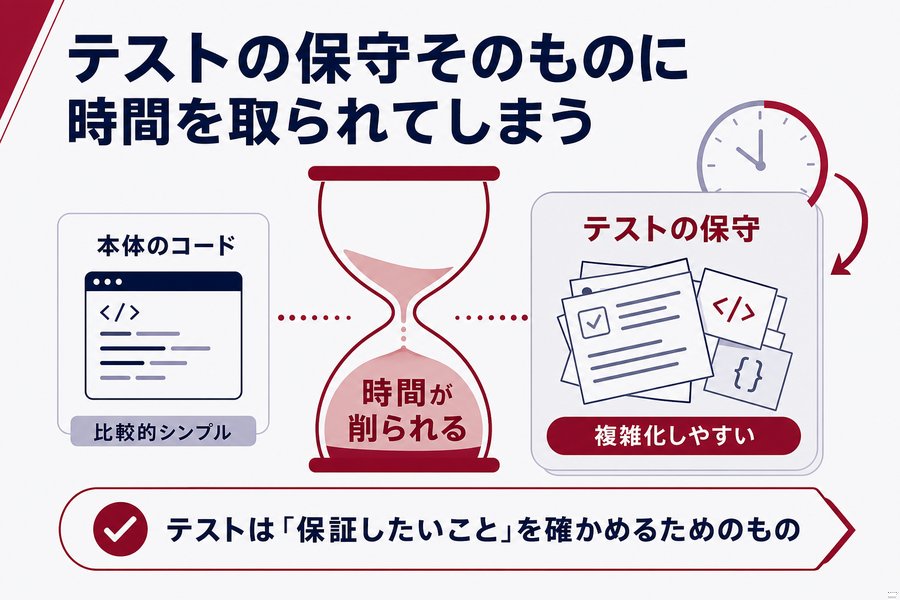1. テストの保守そのものに時間を取られてしまう